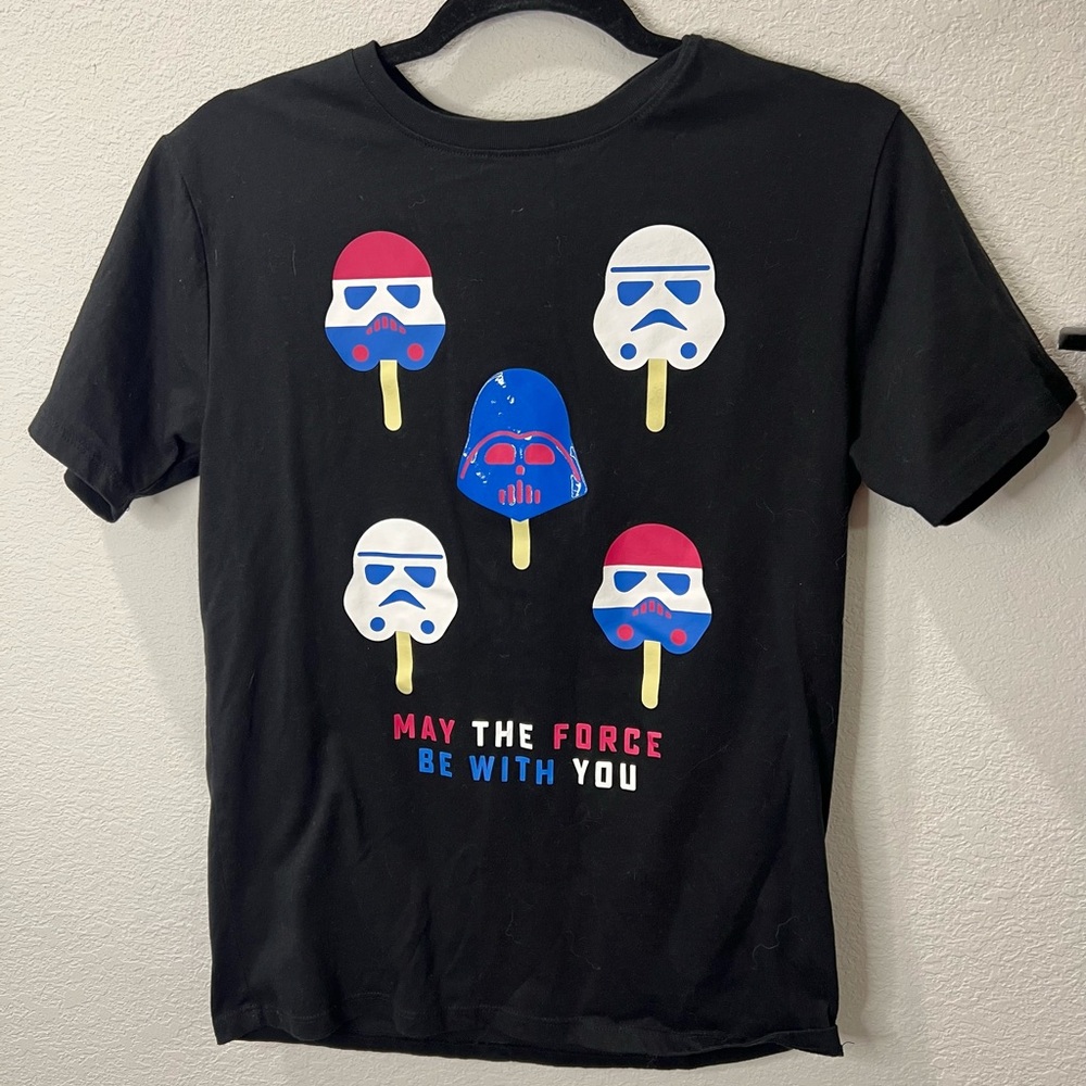 Star Wars Mad Engine Red Blue Popsicle Darth Vader Storm Trooper Tee Boys Sz XL